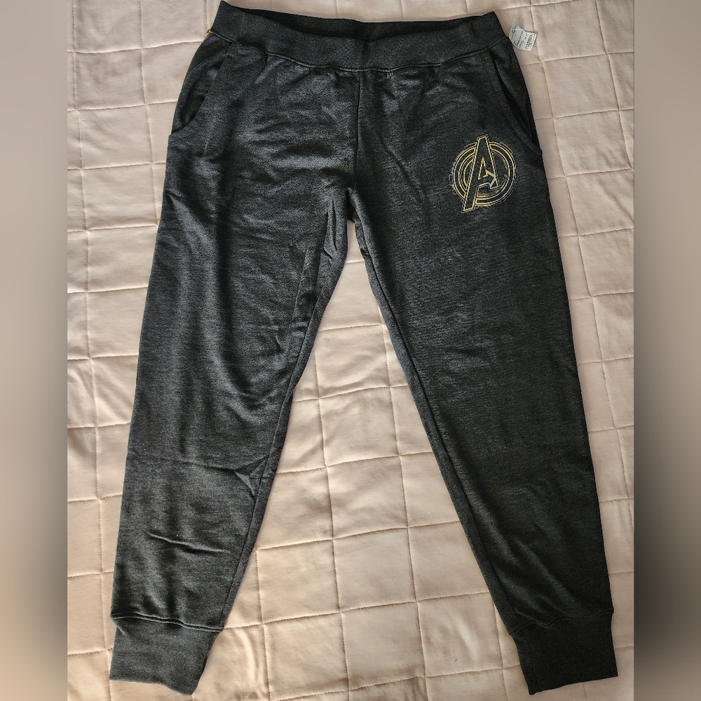 Avenger Gray Track Pants with Iconic Logo